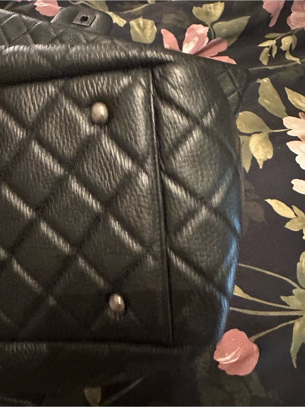 Luxury airline calfskin leather Quilted Black Bag Chain XXL oversized - Picture 10 of 13